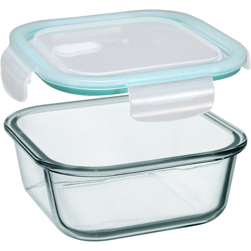 Pote Hermético Vidro Temperado 800ml Home&Co Transparente 15x15cm