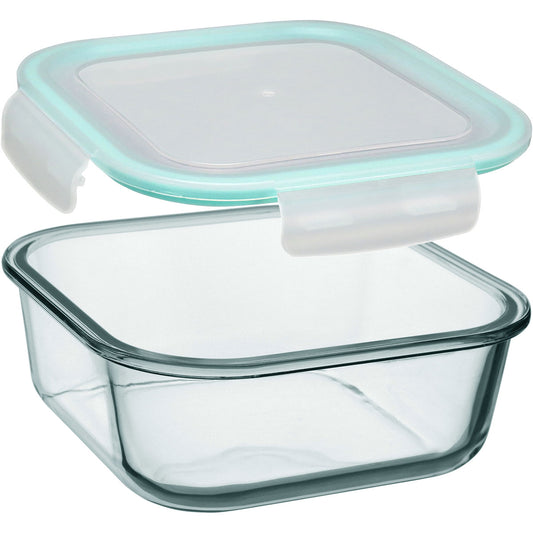 Pote Hermético de Vidro Temperado 1,2L Home&Co Transparente com Tampa