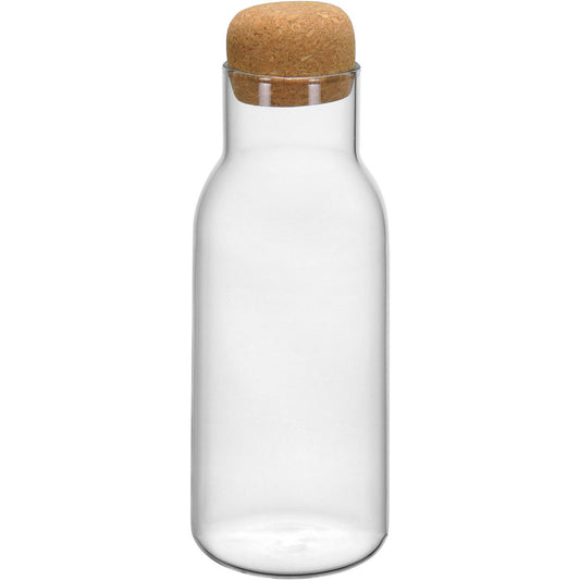 Jarra de Vidro Borossilicato Home&Co 800ml com Rolha de Cortiça Transparente