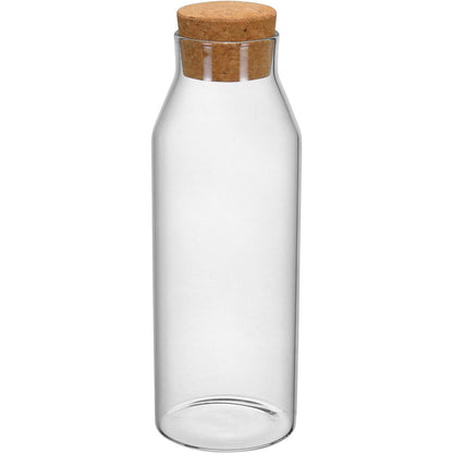 Jarra de Vidro Borossilicato Home&Co 1,2L com Rolha de Cortiça Transparente