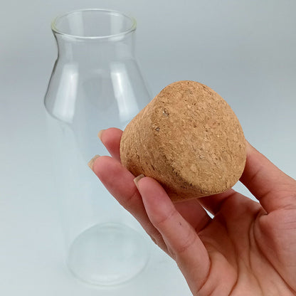 Jarra de Vidro Borossilicato Home&Co 1,2L com Rolha de Cortiça Transparente