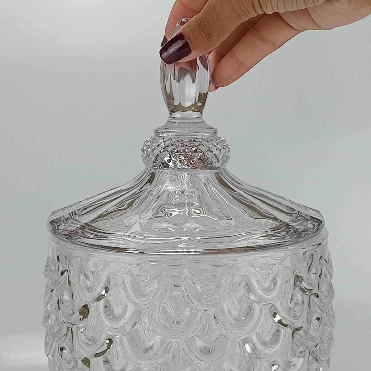 Potiche Redondo Transparente Home&Co 24x20cm Tampa Eco Crystal