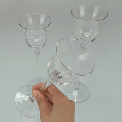 Conjunto de Castiçais em Vidro Transparente Home&Co - 3 Peças