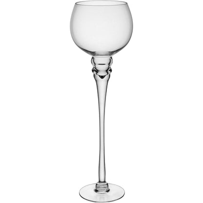 Conjunto de Castiçais em Vidro Transparente Home&Co 3 Peças