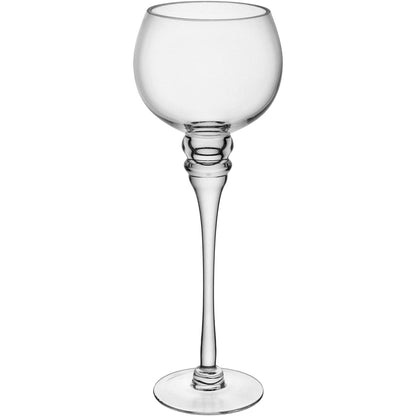 Conjunto de Castiçais em Vidro Transparente Home&Co 3 Peças