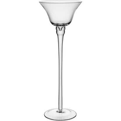 Conjunto de Castiçais de Vidro Transparente 3 Peças Home&Co Eco Crystal