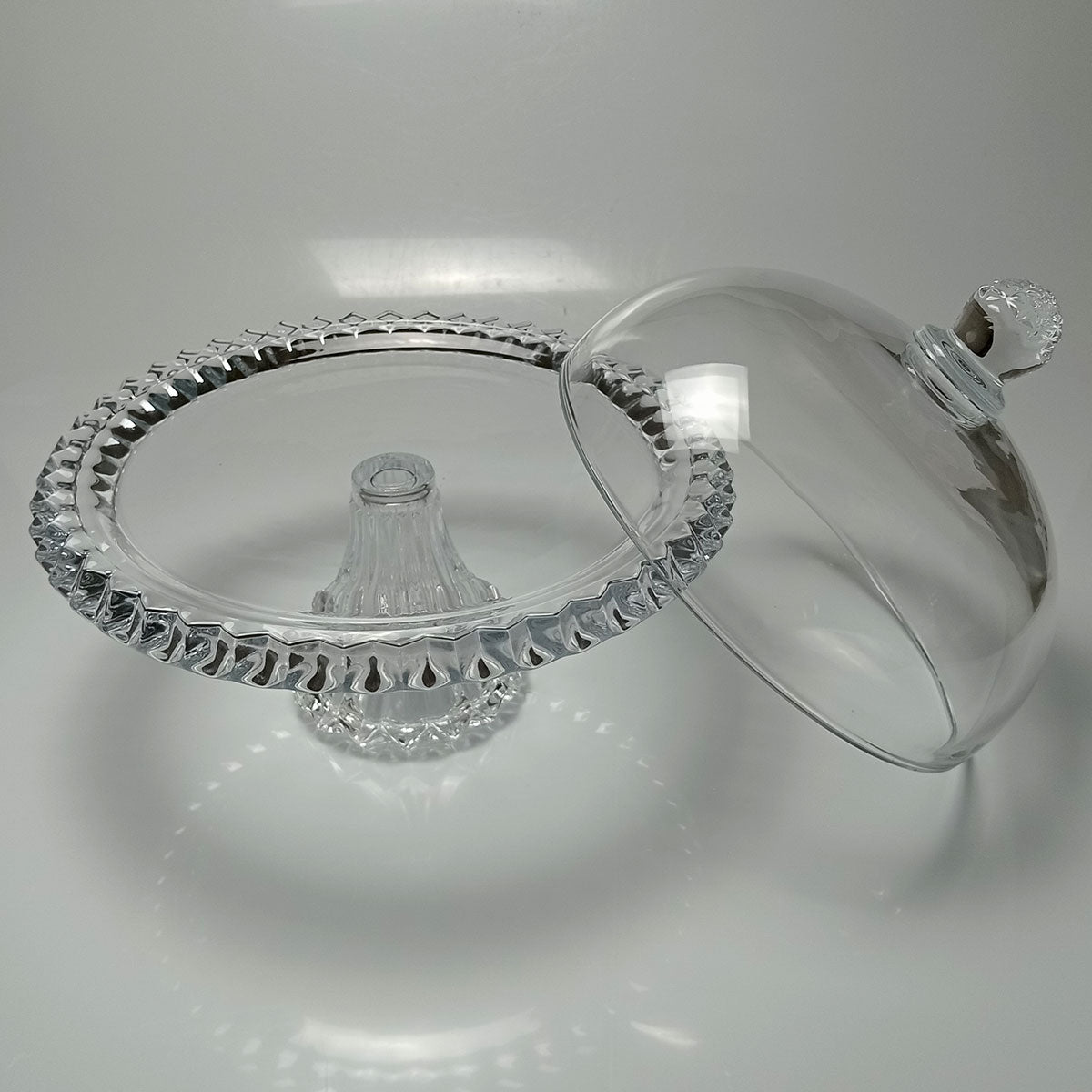 Prato de Bolo com Tampa Home&Co Eco Crystal 32cm Transparente Vidro