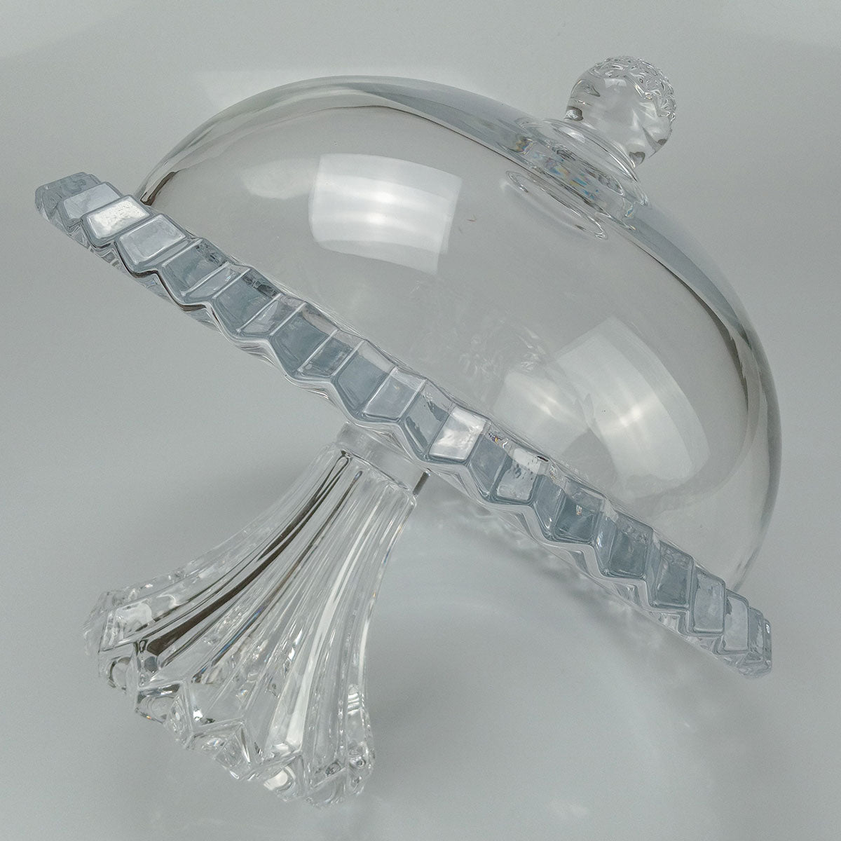 Prato de Bolo com Tampa Home&Co Eco Crystal 32cm Transparente Vidro