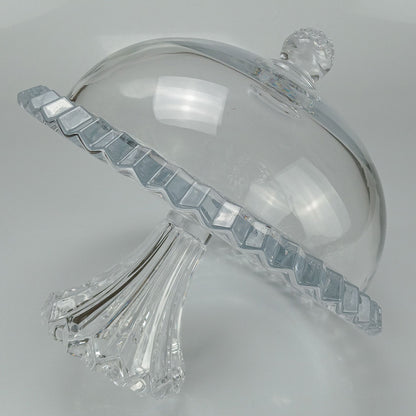 Prato de Bolo com Tampa Home&Co Eco Crystal 32cm Transparente Vidro