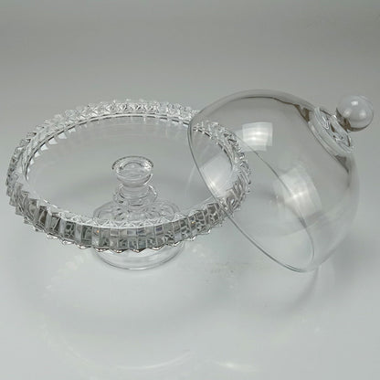 Prato de Bolo com Pé Home&Co 19cm Vidro Transparente com Tampa Eco Crystal