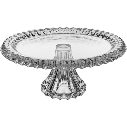 Prato de Bolo Transparente Home&Co Eco Crystal 14cm Vidro 32cm