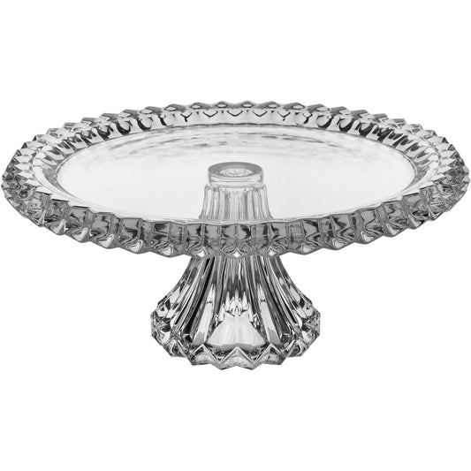 Prato de Bolo Transparente Home&Co Eco Crystal 14cm Vidro 32cm