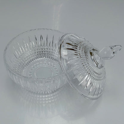 Potiche Redondo em Vidro Transparente Home&Co 15x14cm com Tampa