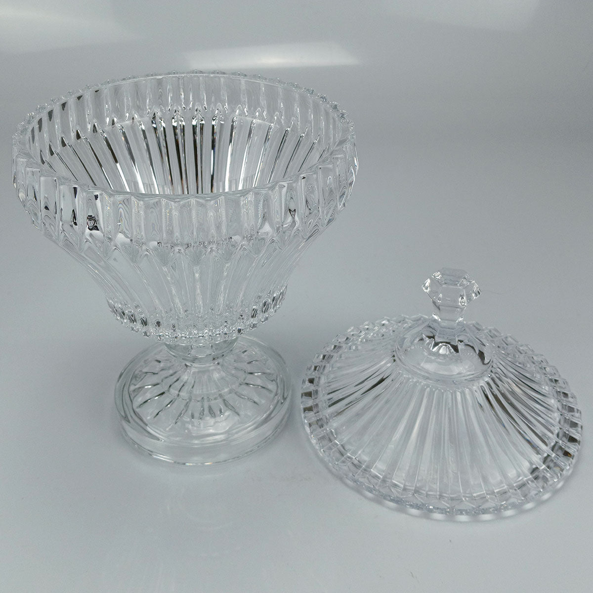 Potiche Redondo Transparente Home&Co 27x17cm Vidro com Tampa Eco Crystal