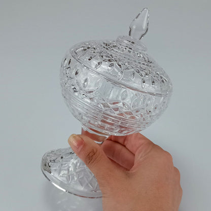 Potiche Redondo Home&Co 17cm Vidro Transparente com Tampa Eco Crystal