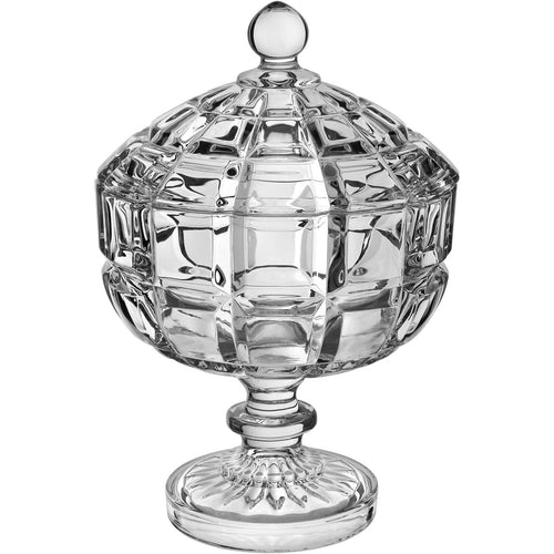 Potiche Redondo Transparente em Vidro Home&Co com Tampa Eco Crystal 26,5cm
