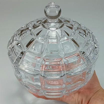 Potiche Redondo de Vidro Transparente Home&Co 17,5cm com Tampa Eco Crystal