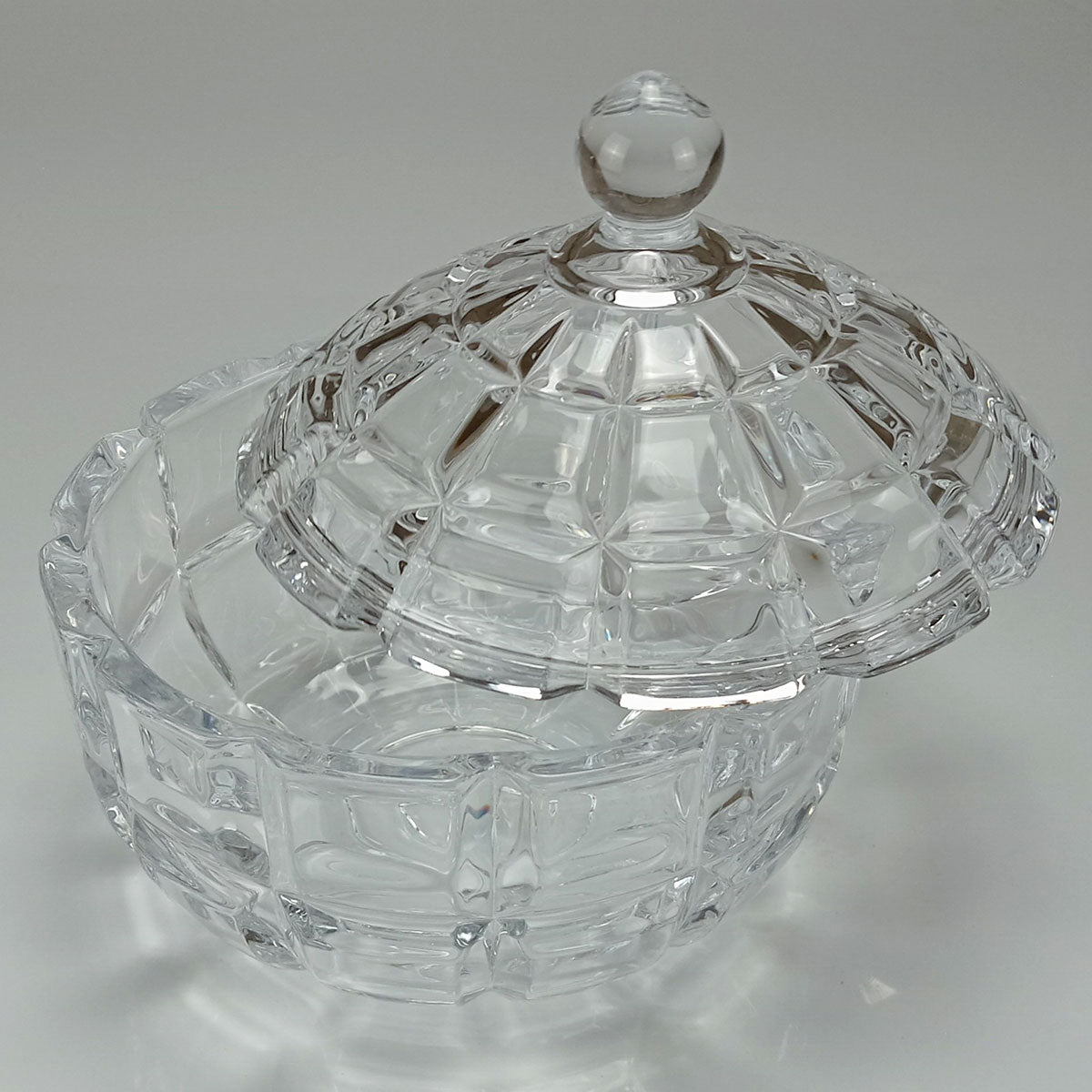 Potiche Redondo de Vidro Transparente Home&Co 17,5cm com Tampa Eco Crystal