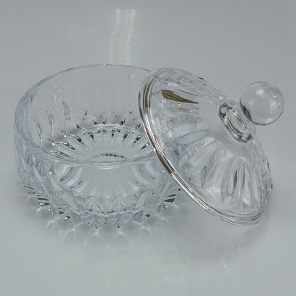 Potiche Redondo de Vidro Transparente Home&Co com Tampa 13x14cm