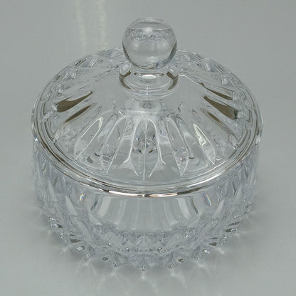 Potiche Redondo de Vidro Transparente Home&Co com Tampa 13x14cm