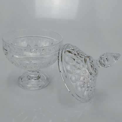 Potiche Redondo em Vidro Transparente Home&Co 24x15cm com Tampa