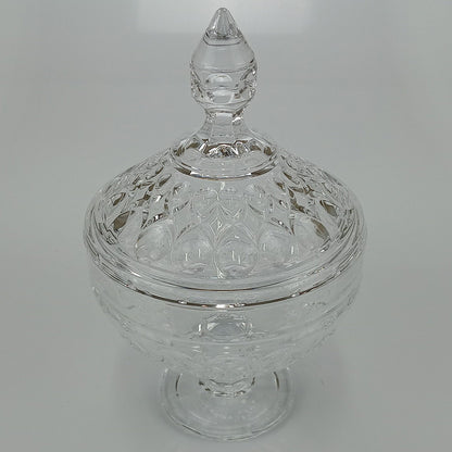 Potiche Redondo em Vidro Transparente Home&Co 24x15cm com Tampa