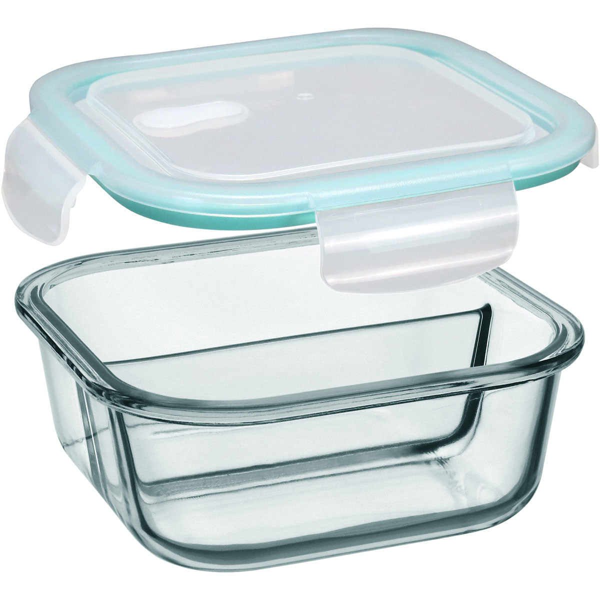 Pote Hermético 800ml Home&Co Vidro Temperado com 2 Divisões Transparente