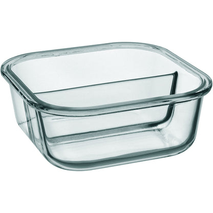 Pote Hermético 800ml Home&Co Vidro Temperado com 2 Divisões Transparente