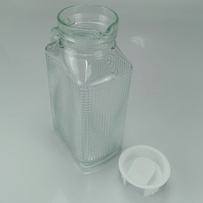 Jarra de Vidro Transparente Home&Co 1,5L com Tampa Branca 23x12cm