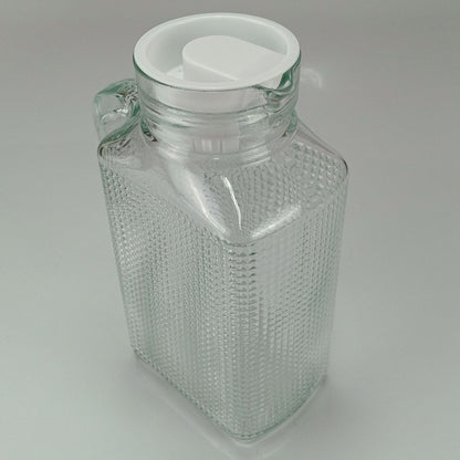 Jarra de Vidro Transparente Home&Co 1,5L com Tampa Branca 23x12cm