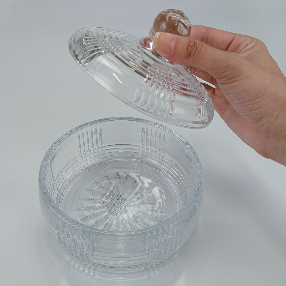 Potiche Redondo Transparente Home&Co 12x14cm com Tampa em Vidro