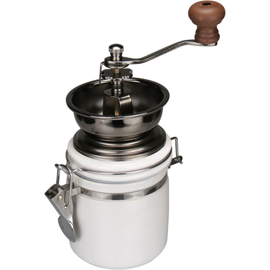 Moedor de Café Home&Co Cerâmica e Metal Branco 16cm 0,54kg