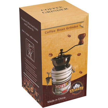 Moedor de Café Home&Co Cerâmica e Metal Branco 16cm 0,54kg