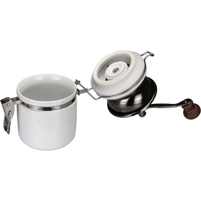 Moedor de Café Home&Co Cerâmica e Metal Branco 16cm 0,54kg