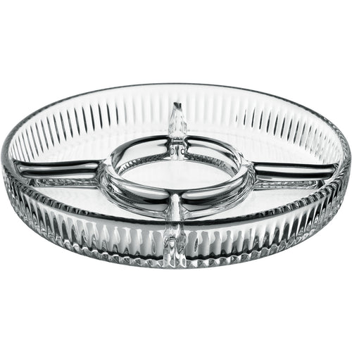 Petisqueira Vidro Transparente Home&Co 4 Divisões 23x23cm