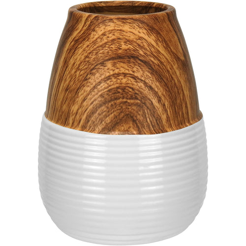 Vaso Redondo Home&co Cerâmica 20x15x15cm Marrom