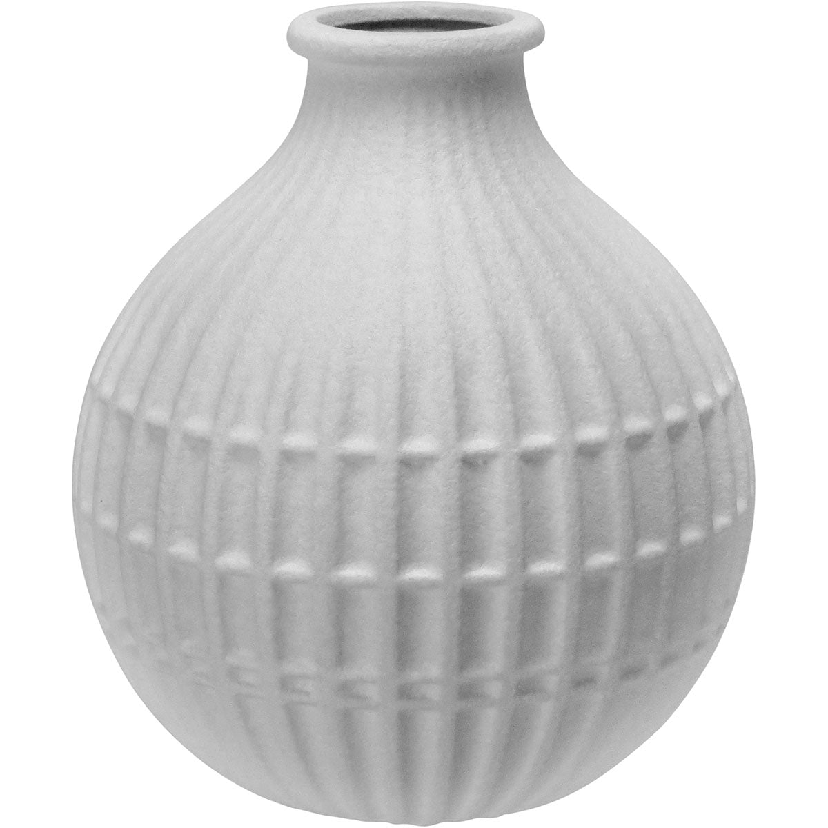 Vaso Redondo Home&co Cerâmica 23x21x21cm Marfim