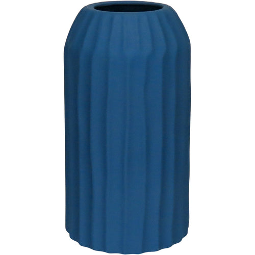 Vaso Redondo Home&co Cerâmica 22x12x12cm Azul