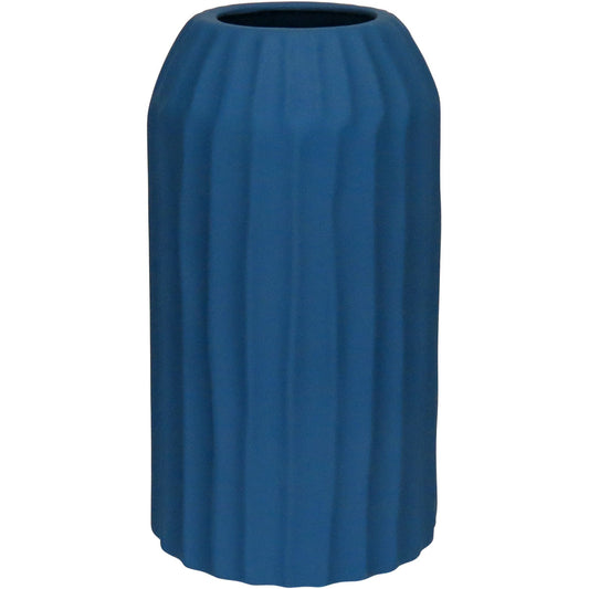 Vaso Redondo Home&co Cerâmica 22x12x12cm Azul