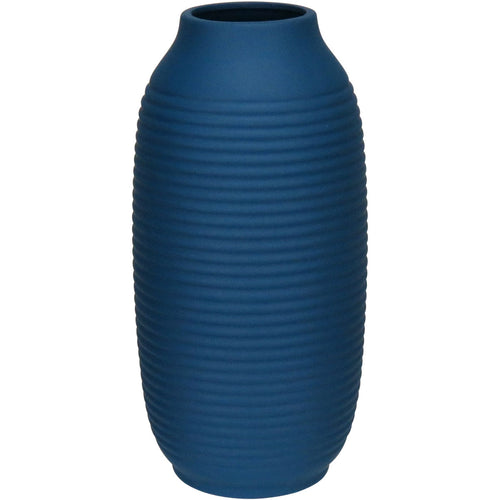 Vaso Redondo Home&co Cerâmica 28x13x13cm Azul
