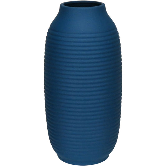 Vaso Redondo Home&co Cerâmica 28x13x13cm Azul
