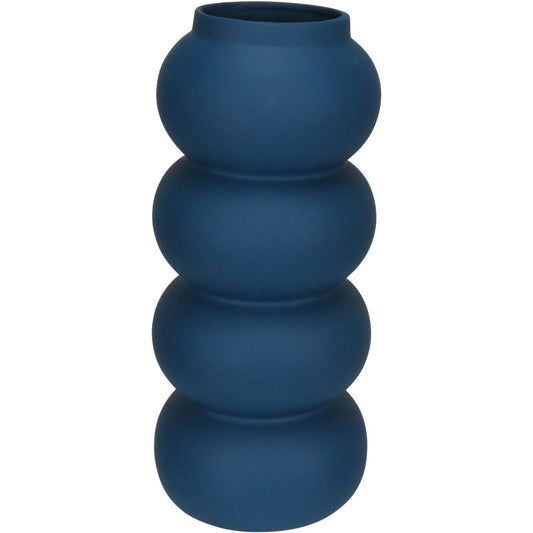 Vaso Redondo Home&co Cerâmica 30x13x13cm Azul