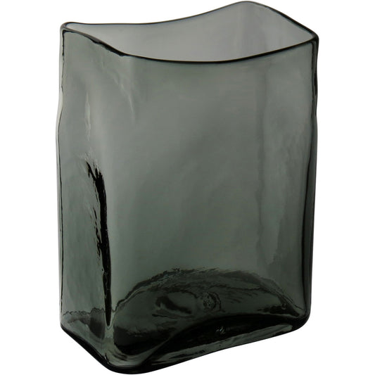 Vaso Retangular Home&co Vidro 23x18x13cm Fumê