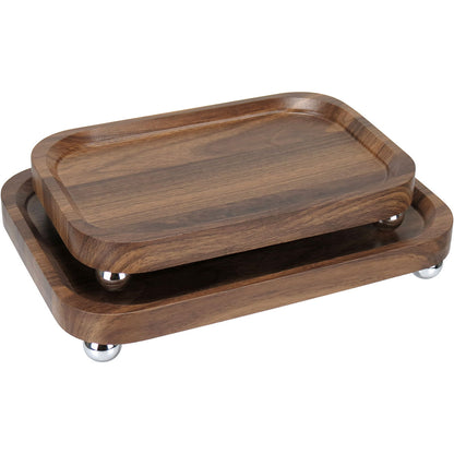 Bandeja Retangular MDF Natural Home&Co 35x25cm para Servir Bebidas e Petiscos