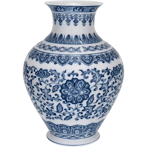 Vaso Redondo Bone China Home&co 22x17x17cm Azul