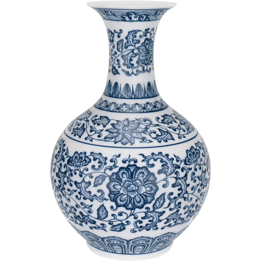 Vaso Redondo Bone China Home&co 24x16x16cm Azul