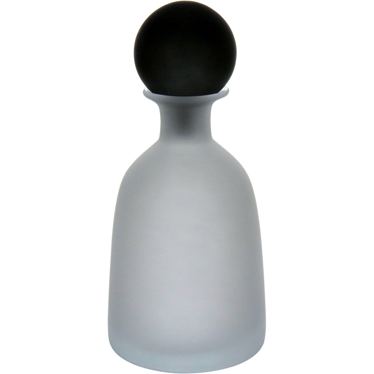 Garrafa Decorativa de Vidro Home&Co 32cm Branco Tampa Fumê