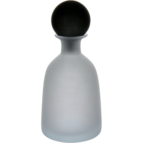 Garrafa Decorativa de Vidro Home&Co 32cm Branco Tampa Fumê