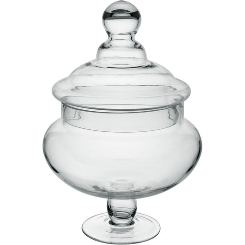 Potiche Redondo Home&Co 36cm com Tampa de Vidro Transparente