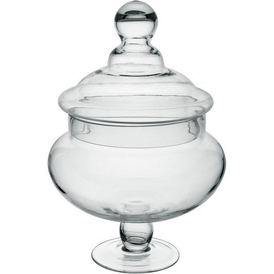 Potiche Redondo Home&Co 36cm com Tampa de Vidro Transparente